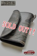「MAGNET」　Three Fold Wallet　マグネット　スリーフォールドウォレット（3つ折サイフ）　[WOOD BLACK]