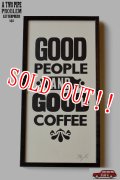 「A TWO PIPE PROBLEM」 GOOD PEOPLE & GOOD COFFEE 活版印刷 ポスター 額付き ATPP-P-32 [ブラック]