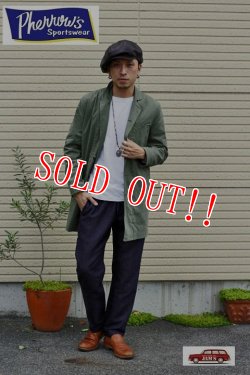 画像8: 「Pherrows」 フェローズ オイルコーティング ワークコート 16W-PLWC1 [オリーブ]