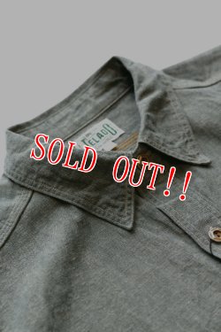 画像2: 「JELADO」ジェラード オリジナル シャンブレー ワークシャツ ガチャポケ JP94108 [ラストグリーン]