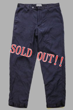 画像2: 「CAL O LINE」 SATIN TROUSERS キャルオーライン サテントラウザーズ  [ネイビー]