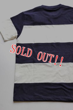 画像5: 「Jackman」　4 Seam Boder Silk Cotton T-Shirts  ジャックマン 4シーマステッチ ボーダー シルクコットンTシャツ  JM5754　「オフホワイト×ネイビー」