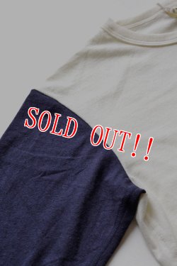 画像3: 「Jackman」　BASEBALL T-SHIRTS  ジャックマン ベースボールTシャツ シルクコットン  JM5723　「オフホワイト×ネイビー」