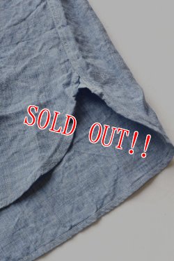 画像5: 「Pherrows」　フェローズ コットンリネン 7分袖 バンドカラーシャツ 17S-P7NC1  [サックスブルー]