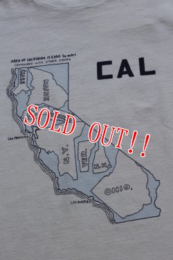 画像2: 「CAL O LINE」 CAL MAP Tee　キャルオーライン カリフォルニアマップ Tシャツ [ホワイト]
