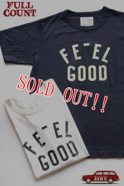 画像1: 「FULLCOUNT」 FEEL GOOD BASIC PRINT Tee　フルカウント ベーシックプリント Tシャツ Lot.5959 [ホワイト・インクブラック]