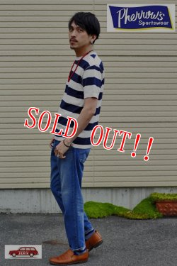 画像6: 「Pherrows」　フェローズ 度詰め天竺 ボーダーTシャツ 17S-PCT3-S-B [ネイビー × ホワイト] 