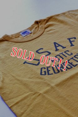 画像3: 「Pherrows」 フェローズ  USAF ROTC GEORGETOWIN プリントTシャツ 日本製 17S-PTJ6 [マスタード・ネイビー・ホワイト]