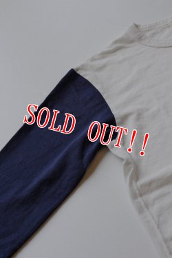 画像4: 「Jackman」　BASEBALL T-SHIRTS  ジャックマン ベースボールTシャツ コットン  JM5757　「ホワイト×ネイビー」