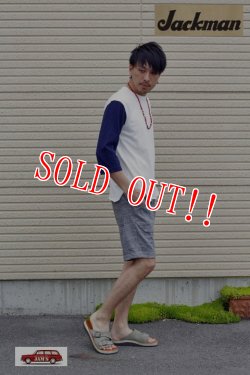 画像6: 「Jackman」　BASEBALL T-SHIRTS  ジャックマン ベースボールTシャツ コットン  JM5757　「ホワイト×ネイビー」