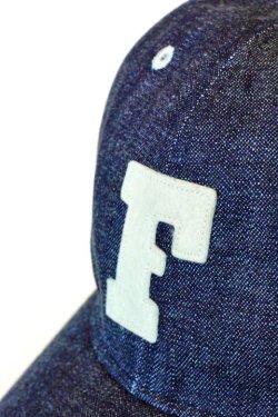画像4: 「FULLCOUNT」6 PANEL DENIM BASEBALL F CAP　フルカウント 6パネル デニム ベースボールキャップ [インディゴ・ブラック]