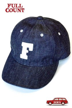 画像2: 「FULLCOUNT」6 PANEL DENIM BASEBALL F CAP　フルカウント 6パネル デニム ベースボールキャップ [インディゴ・ブラック]