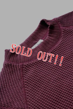 画像3: 「Jackman」 Waffle Mid-Neck ジャックマン ワッフル ミッドネック JM7653　「バーガンディー」