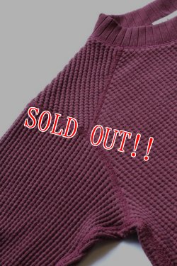 画像4: 「Jackman」 Waffle Mid-Neck ジャックマン ワッフル ミッドネック JM7653　「バーガンディー」