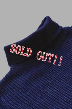 画像3: 「Pherrows」 フェローズ インディゴ タートルネック サーマルロンTee 17W-PTWT1 [インディゴ]