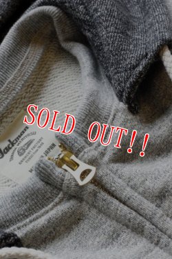 画像3: 「Jackman」 GG Sweat Zip Parka　ジージースウェット ジップパーカー 度詰コットン JM7703 「ヘザーグレー×ブラック」
