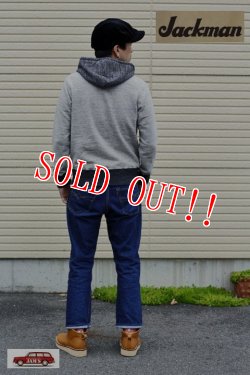 画像13: 「Jackman」 GG Sweat Zip Parka　ジージースウェット ジップパーカー 度詰コットン JM7703 「ヘザーグレー×ブラック」