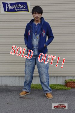 画像11: 「Pherrows」 フェローズ インディゴ スウェット フルジップパーカー 17W-PRZP1-IND [インディゴ]