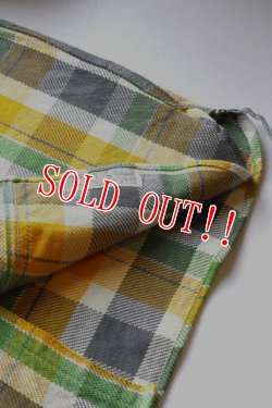 画像4: 「Pherrows」 フェローズ ヘヴィーネルシャツ 17W--720WS [イエロー×オフホワイト]