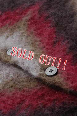 画像5: 「FULLCOUNT」 25th Navajo Mohair Knit Cardigan フルカウント 25周年記念 ナバホ キッドモヘア ネイティブ柄 ニットカーディガン [レッド]