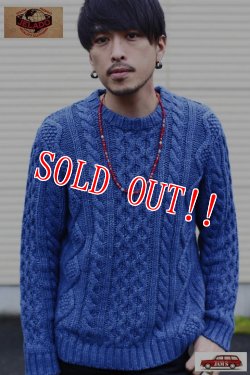 画像6: 「JELADO」 ジェラード コットン ケーブルニットセーター クルーネック JP13804ID　[ライトインディゴ]