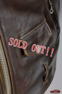 画像4: 「WEB予約不可」「FINE CREEK LEATHERS」 Leon Custom ファインクリークレザーズ レオン カスタム ライダースジャケット ホースハイド FCJK014 [ブラウン]