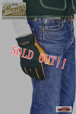 画像7: 「Browns BEACH」 LEATHER GLOVES ブラウンズビーチ レザーコンビグローブ フルカウント社製  BBJ8-011  [グリーン]