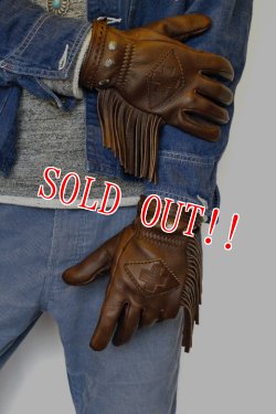 画像10: 「Mt.hill」 Deerskin Glove with Silver Concho マウントヒル ディアスキングローブ シルバーコンチョボタンカスタム [ブラウン]