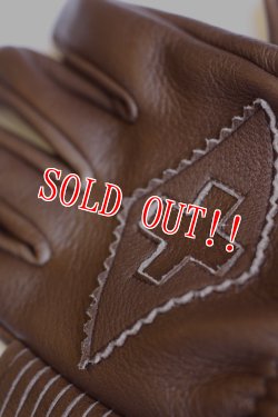 画像3: 「Mt.hill」 Deerskin Glove with Silver Concho マウントヒル ディアスキングローブ シルバーコンチョボタンカスタム [ブラウン]