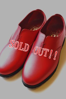 画像2: 「RFW」×「JAMS」 DOVE LEATHER SLIP-ON　アールエフダブル ダブ レザーシューズ スリップオン JAMS別注仕様 F-1616242JMS [レッド]