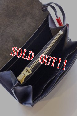 画像3: 「CAL O LINE」 BEADS LEATHER WALLET キャルオーライン ビーズ レザーウォレット ショート CL181-126 [ブラック]