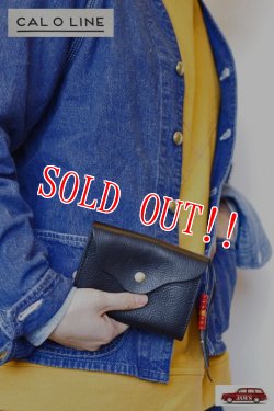 画像7: 「CAL O LINE」 BEADS LEATHER WALLET キャルオーライン ビーズ レザーウォレット ショート CL181-126 [ブラック]