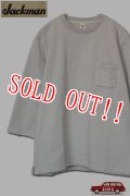 「Jackman」 Dotsume 1/2-Sleeved T-Shirts ジャックマン 度詰め天竺 5分袖 ポケットTee JM5807 [ベージュ]