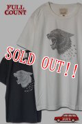 「FULLCOUNT」 DOG BASIC PRINT Tee　フルカウント ドッグ プリント Tシャツ ヴィンテージ加工 Lot.5973P [ホワイト・ブラック]