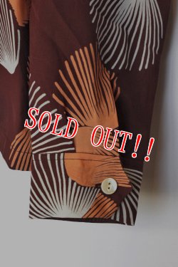 画像5: 「FULLCOUNT」 HAWAIIAN SHIRTS LONG SLEEVE SCALLOPS フルカウント ハワイアンシャツ 長袖 貝殻 Lot.4000L [ブラウン]