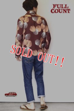 画像11: 「FULLCOUNT」 HAWAIIAN SHIRTS LONG SLEEVE SCALLOPS フルカウント ハワイアンシャツ 長袖 貝殻 Lot.4000L [ブラウン]