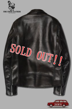 画像13: 「WEB予約不可」「FINE CREEK LEATHERS」 Eric　ファインクリークレザーズ エリック 襟付き シングルライダースジャケット ホースハイド FCJK017 [ブラック]