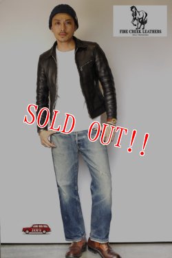 画像19: 「WEB予約不可」「FINE CREEK LEATHERS」 Eric　ファインクリークレザーズ エリック 襟付き シングルライダースジャケット ホースハイド FCJK017 [ブラック]