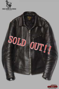画像2: 「WEB予約不可」「FINE CREEK LEATHERS」 Eric　ファインクリークレザーズ エリック 襟付き シングルライダースジャケット ホースハイド FCJK017 [ブラック]