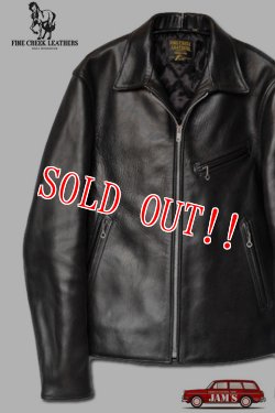 画像11: 「WEB予約不可」「FINE CREEK LEATHERS」 Eric　ファインクリークレザーズ エリック 襟付き シングルライダースジャケット ホースハイド FCJK017 [ブラック]