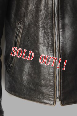 画像5: 「WEB予約不可」「FINE CREEK LEATHERS」 Eric　ファインクリークレザーズ エリック 襟付き シングルライダースジャケット ホースハイド FCJK017 [ブラック]