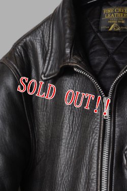 画像4: 「WEB予約不可」「FINE CREEK LEATHERS」 Eric　ファインクリークレザーズ エリック 襟付き シングルライダースジャケット ホースハイド FCJK017 [ブラック]