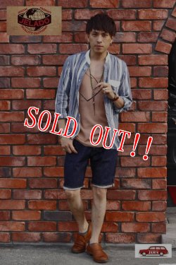 画像12: 「JELADO」Ellis ジェラード エリス バンドカラーシャツ ストライプ AG31110 [インディゴ]