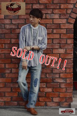 画像10: 「JELADO」Ellis ジェラード エリス バンドカラーシャツ ストライプ AG31110 [インディゴ]