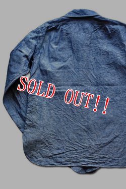 画像2: [60%off]「JOHN GLUCKOW」by「JELADO」Professors Shirts ジョングラッコウ ジェラード  プロフェッサーシャツ シャンブレー JG21114 [インディゴ]