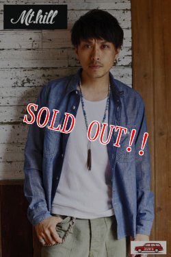 画像12: 「Mt.hill」 Double Elbow Indigo Chambray Work shirts Custom マウントヒル ダブルエルボー インディゴシャンブレーワークシャツ カスタム [インディゴ]