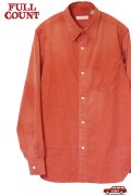 「FULLCOUNT」1930s COTTON DRESS SHIRTS フルカウント コットンドレスシャツ ヴィンテージ加工 [レッド]