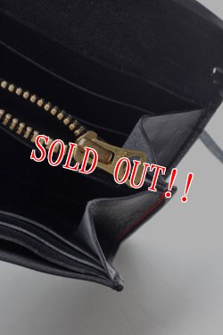 画像4: 「CAL O LINE」 BEADS LEATHER LONG WALLET キャルオーライン ビーズ レザー ロングウォレット CL181-125 [ブラック]