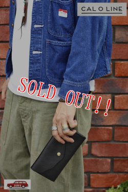 画像8: 「CAL O LINE」 BEADS LEATHER LONG WALLET キャルオーライン ビーズ レザー ロングウォレット CL181-125 [ブラック]