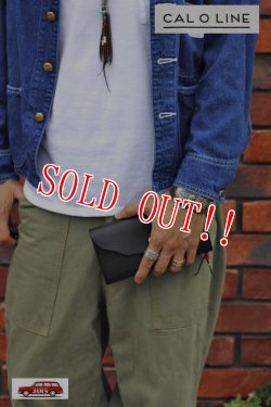 画像9: 「CAL O LINE」 BEADS LEATHER LONG WALLET キャルオーライン ビーズ レザー ロングウォレット CL181-125 [ブラック]